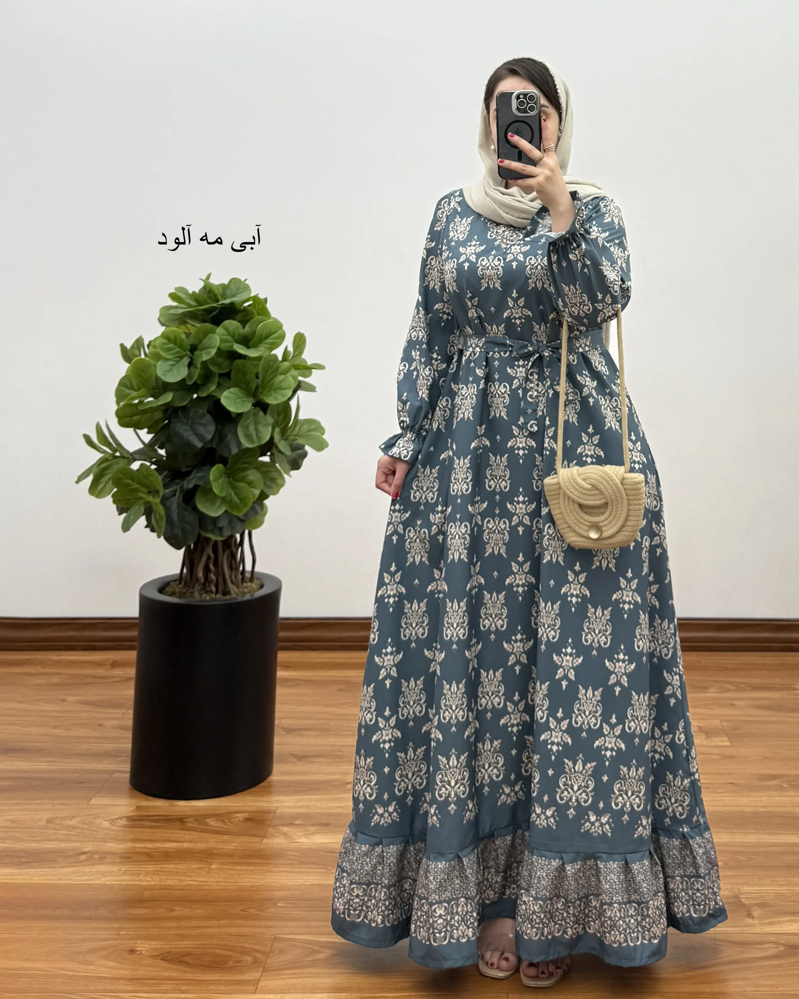 پیراهن ساحلی بلند فلور مدل رستا